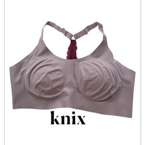 KNIX 4XL+ Lilac and Deep Purple Lace Bralette with Seamless Support